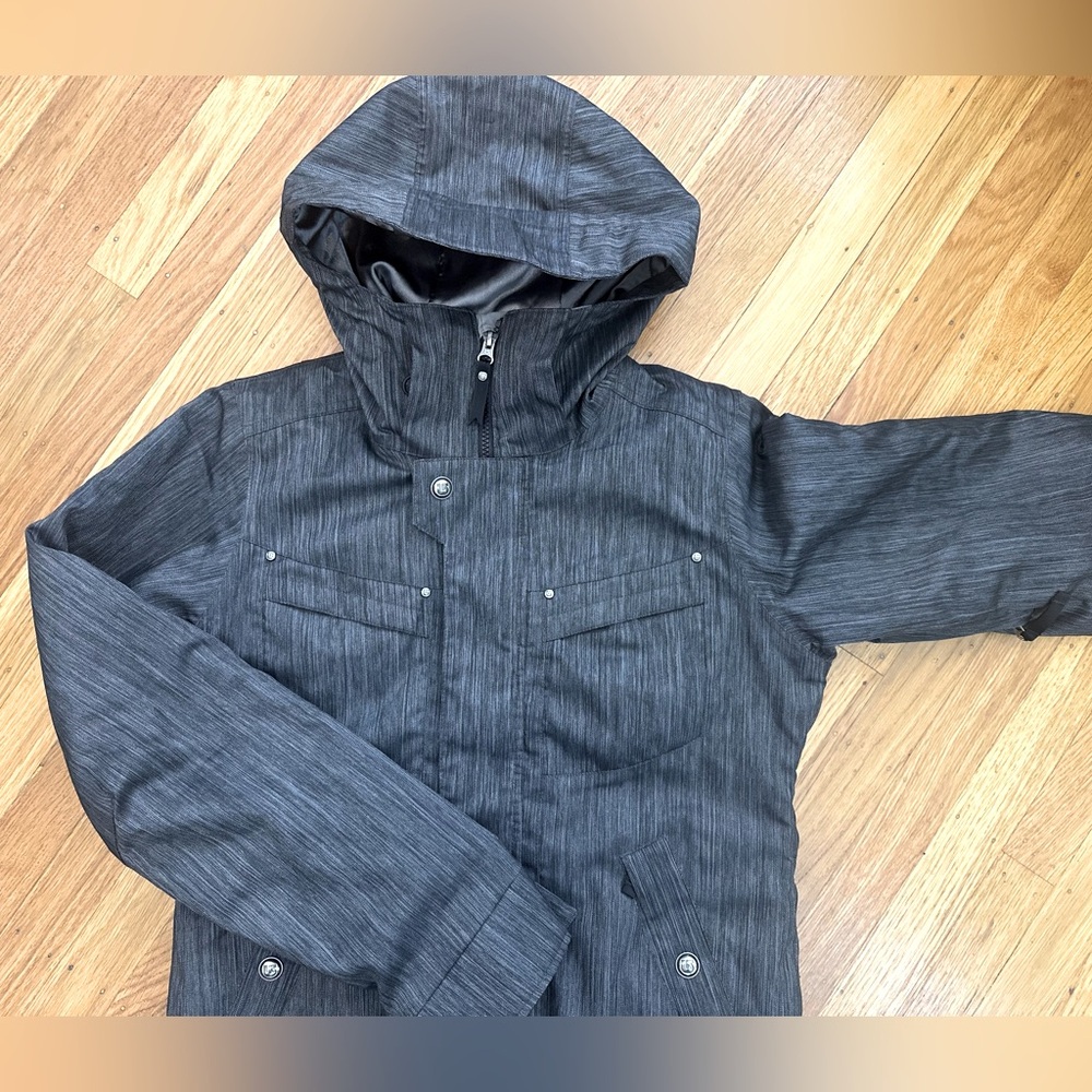 Burton insulated ski snowboard jacket grey